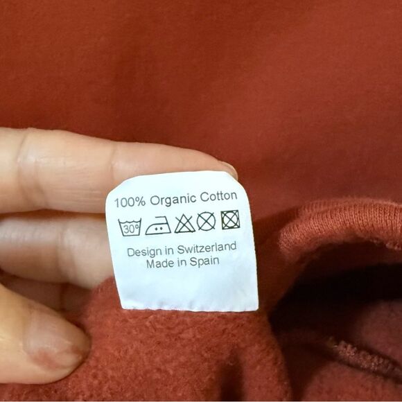 Irema Slow Fashion Cocoon High Neck Sweatshirt In Brick S - Picture 9 of 13